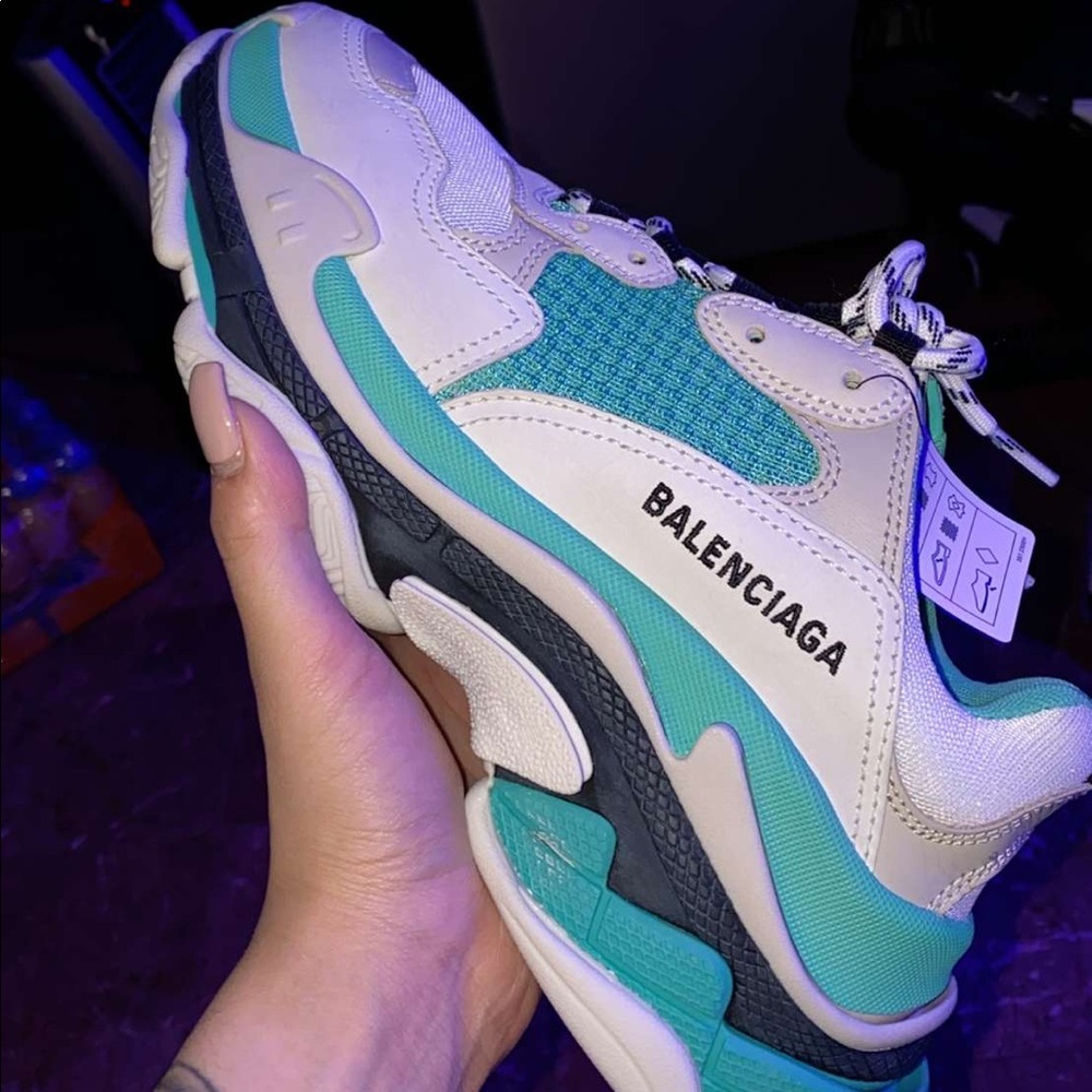 Balenciaga Triple S White/Grey/Turquoise
